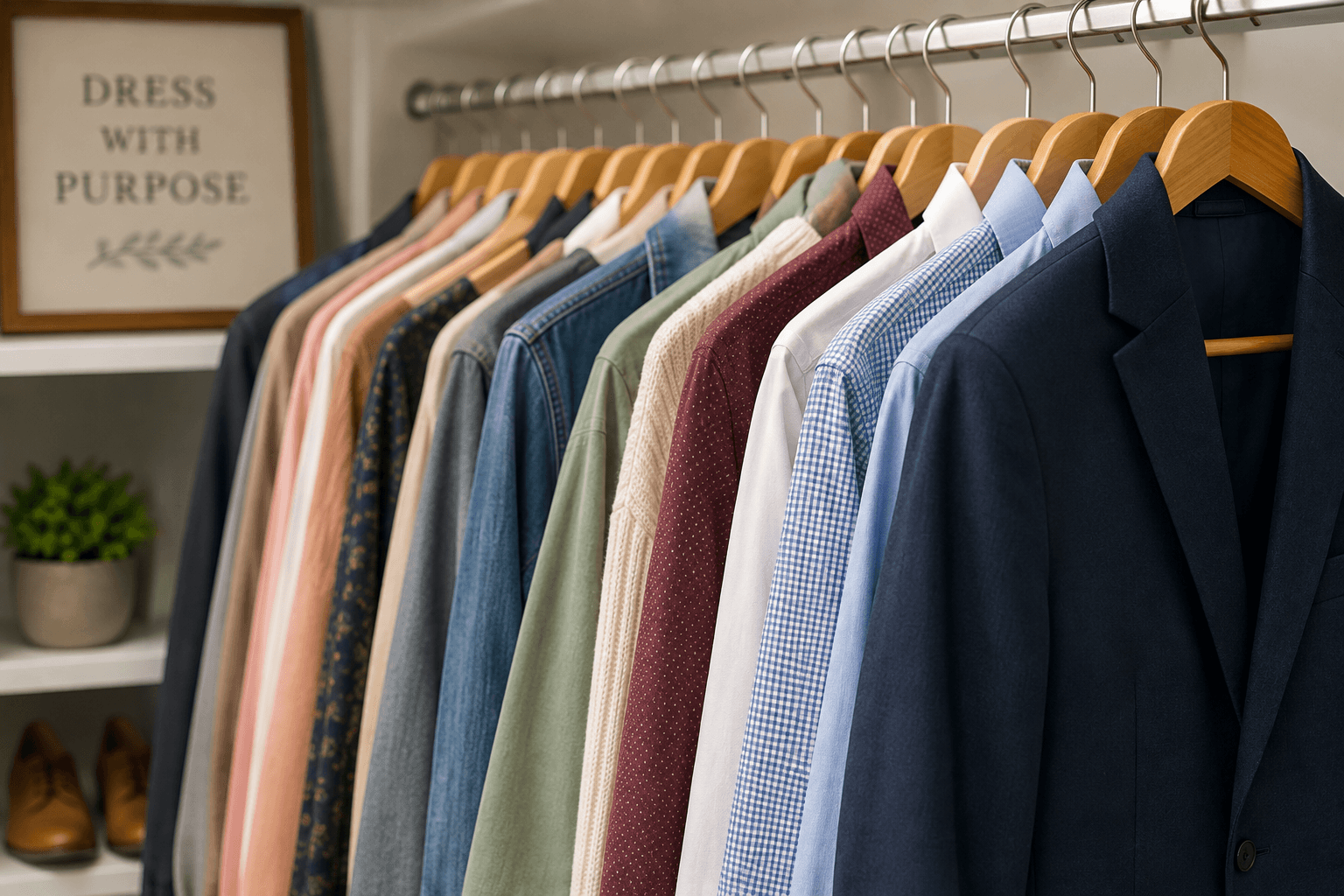Clothing options showing casual and Sunday dress for visitors to Gethsemane Church in Pekin Illinois