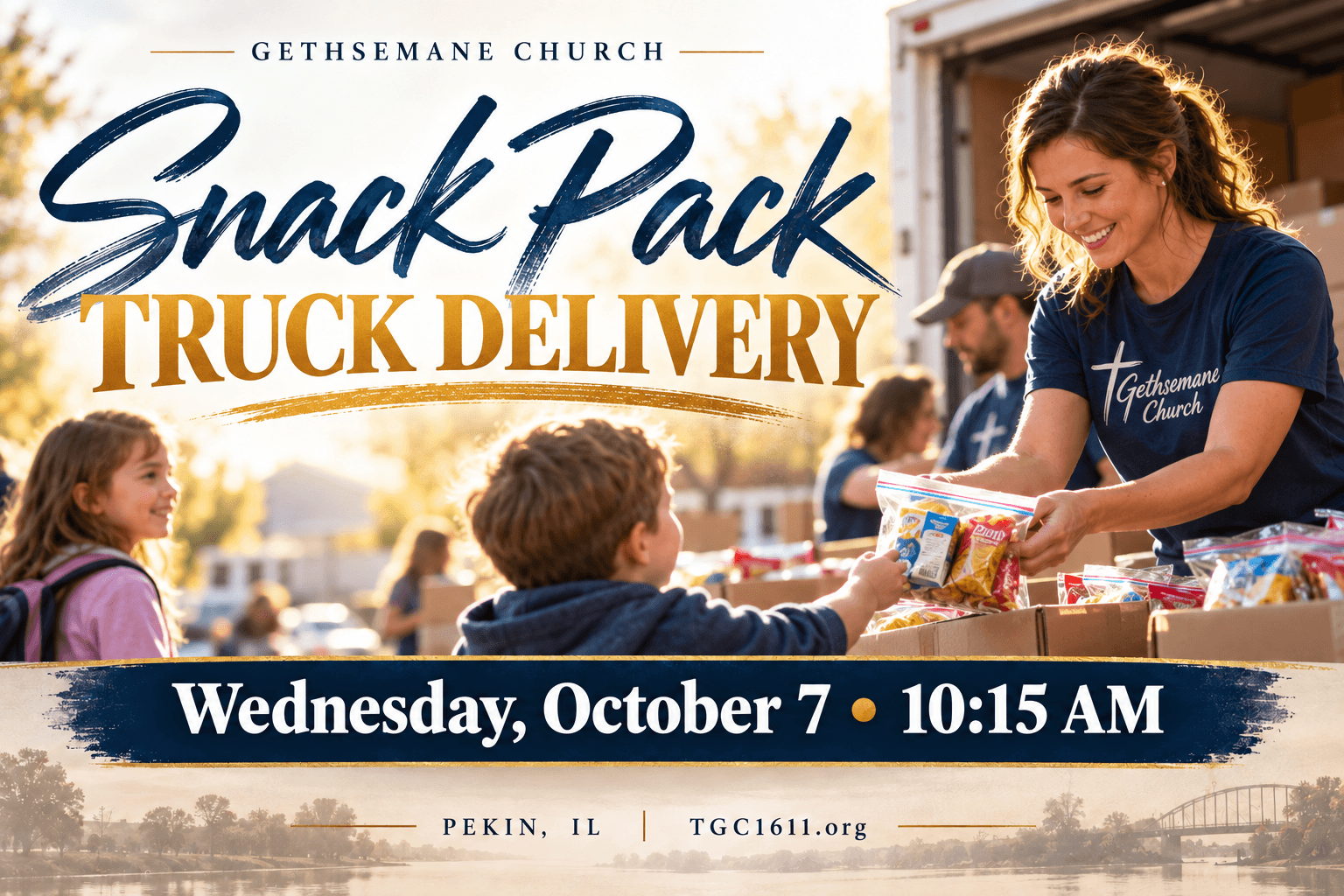 Snack Pack Truck Delivery event in Pekin, Illinois