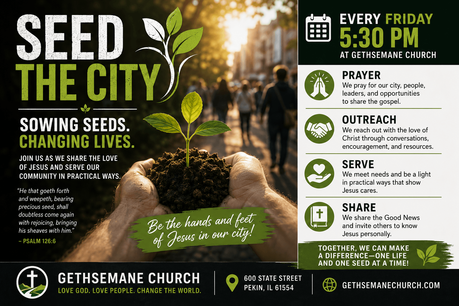 Seed the City event in Pekin, Illinois