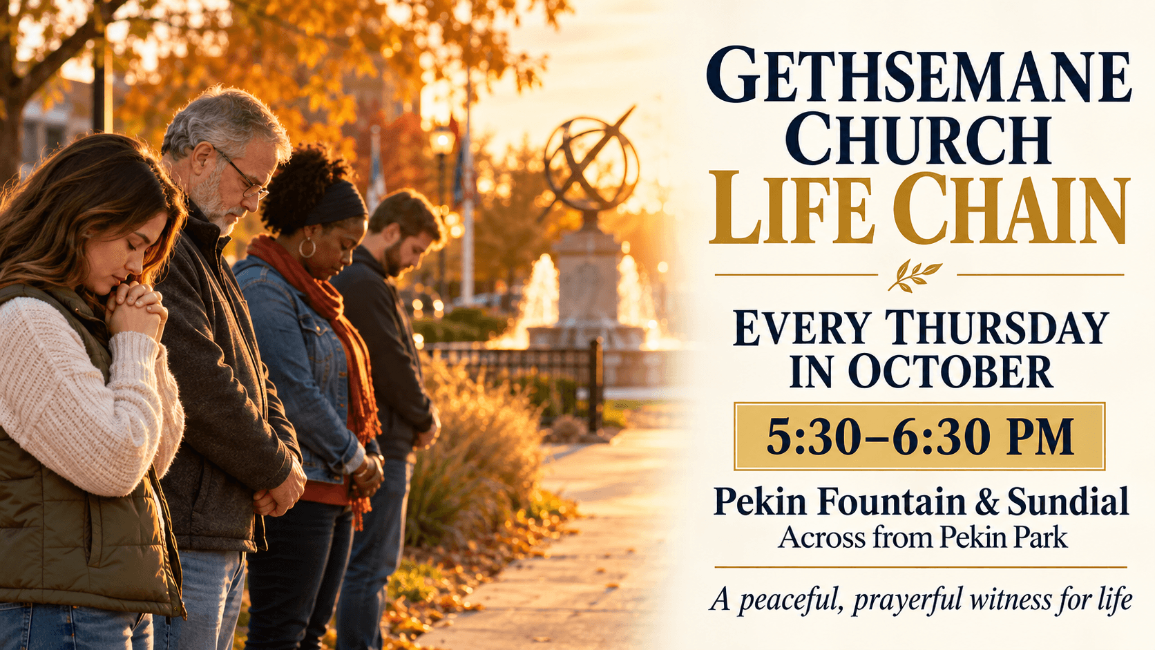 Gethsemane Church Life Chain event in Pekin, Illinois