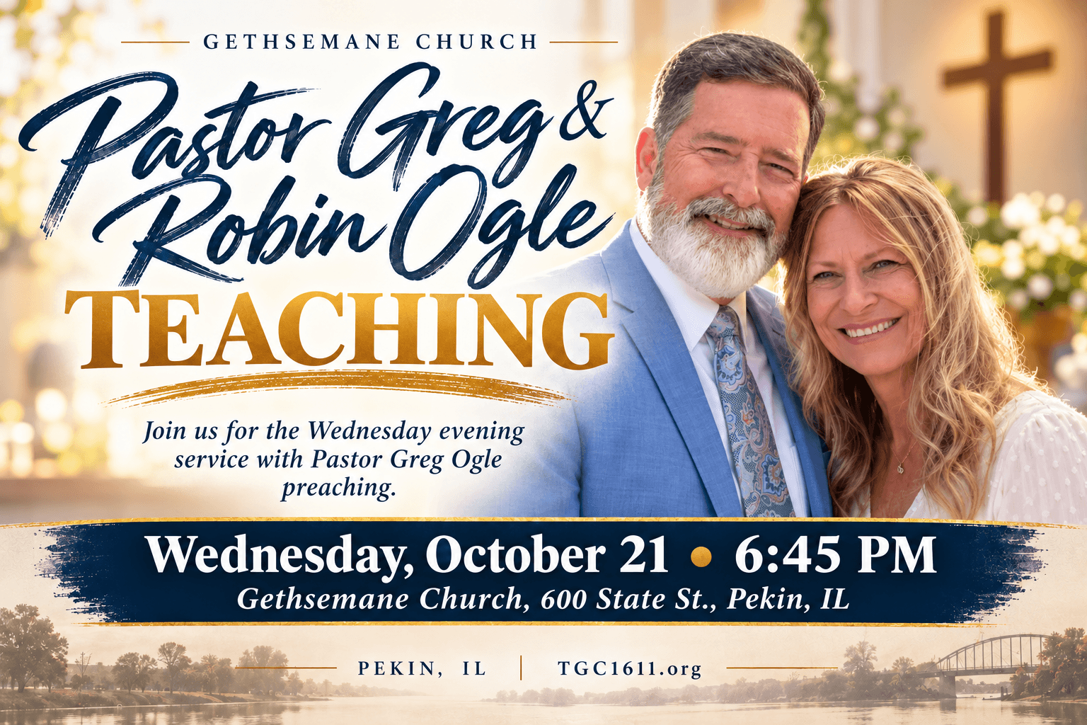 Pastor Greg & Robin Ogle Teaching event in Pekin, Illinois