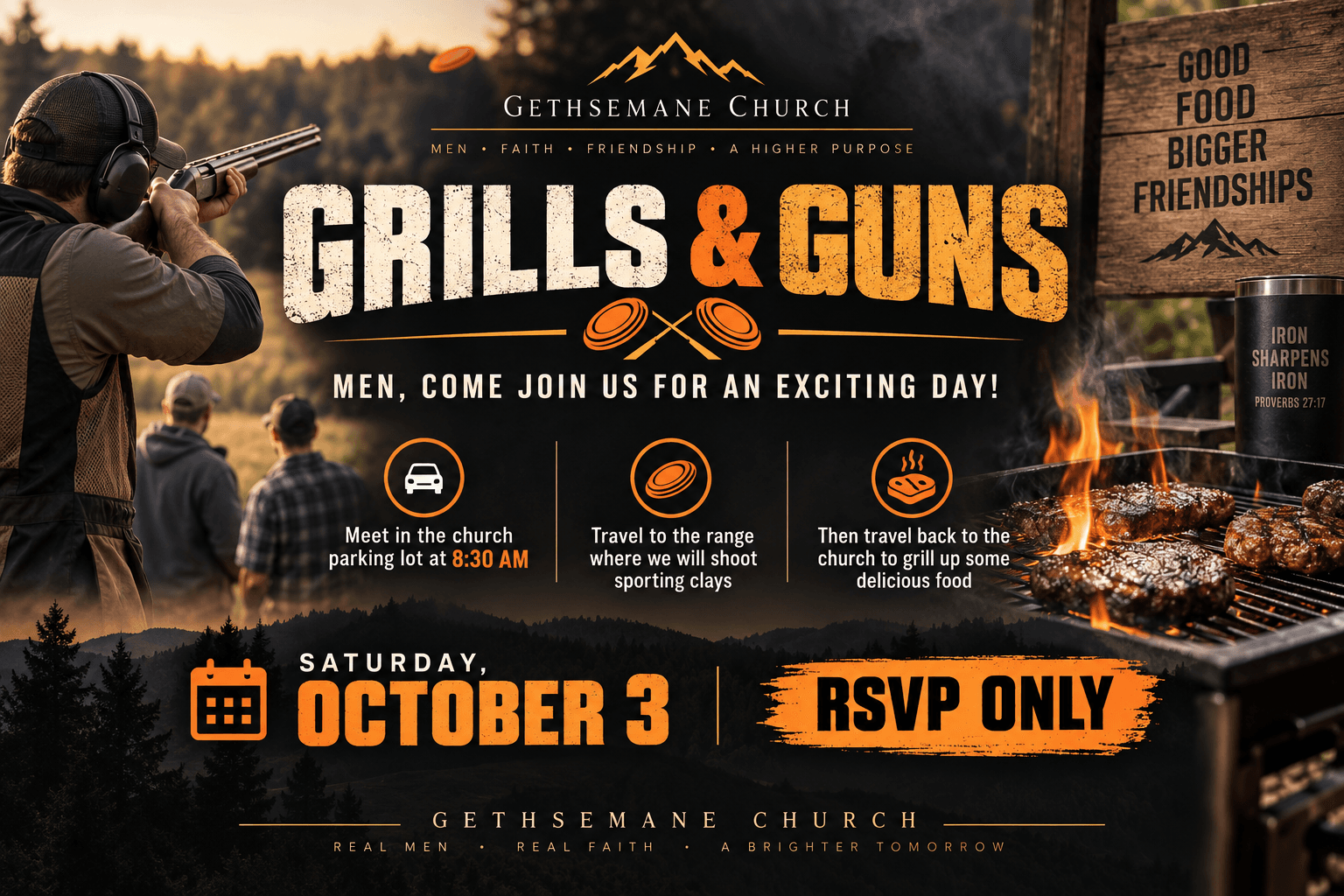Grills & Guns event at Gethsemane Church in Pekin Illinois