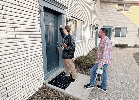 Door to Door Witnessing at Gethsemane Church