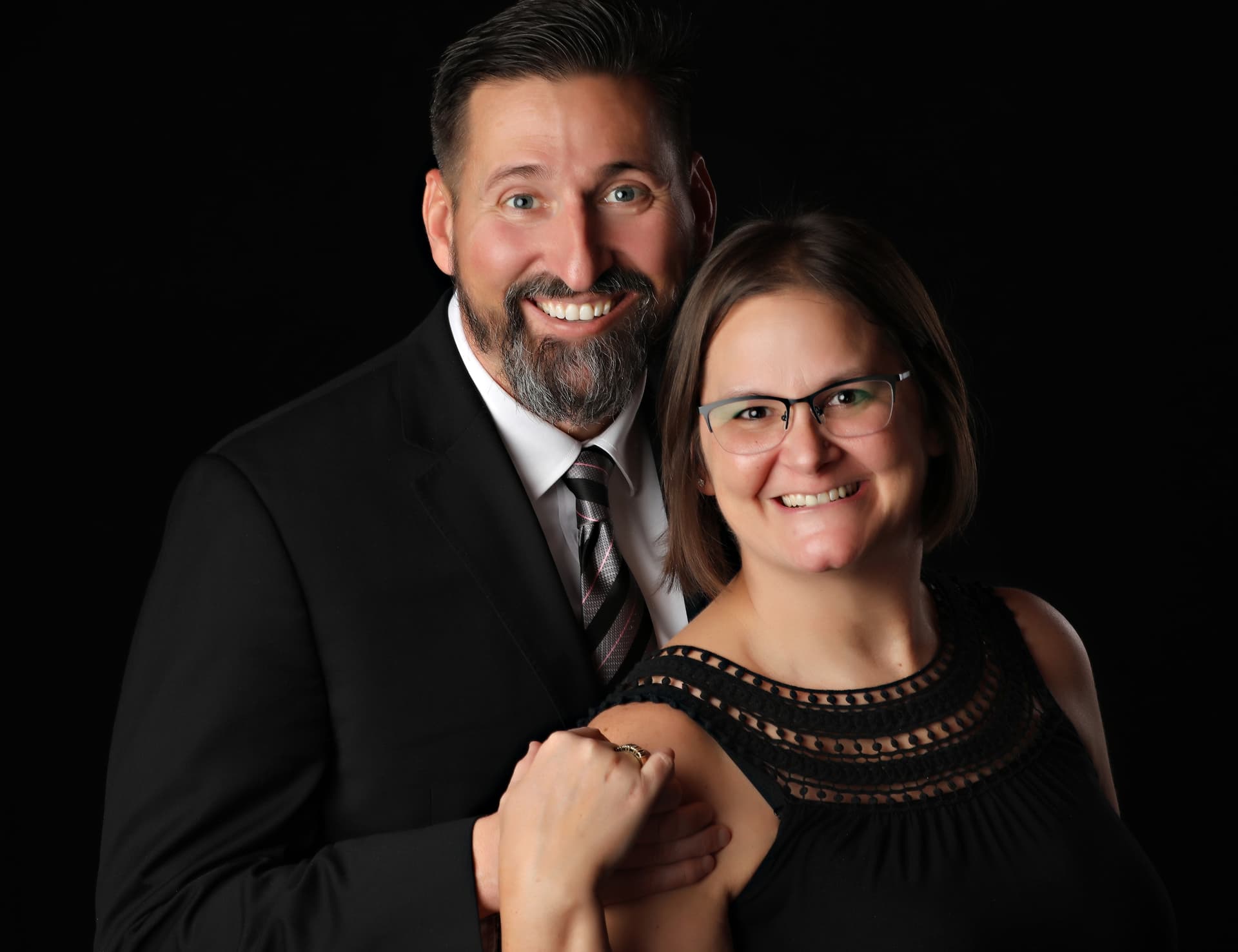 Pastor Nathan Noyes with his wife Jamie Noyes at Gethsemane Church in Pekin, Illinois